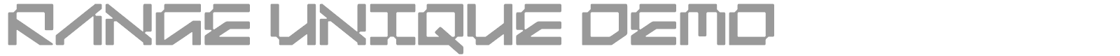 Range Unique font preview